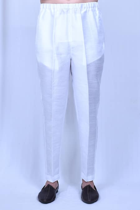 Arihant Rai Sinha_Green Silk, Cotton Embroidery Mughal Pattern Kurta And Pant Set_Online_at_Aza_Fashions