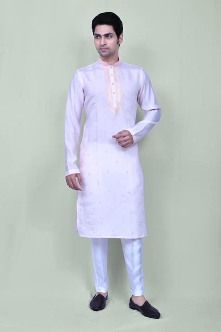 Aryavir Malhotra Thread Embroidered Kurta Pant Set 