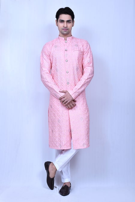 Aryavir Malhotra Thread Work Kurta & Pant Set 