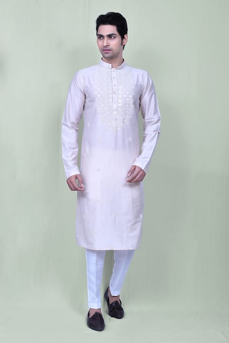 Aryavir Malhotra Thread Embroidered Kurta & Pant Set 