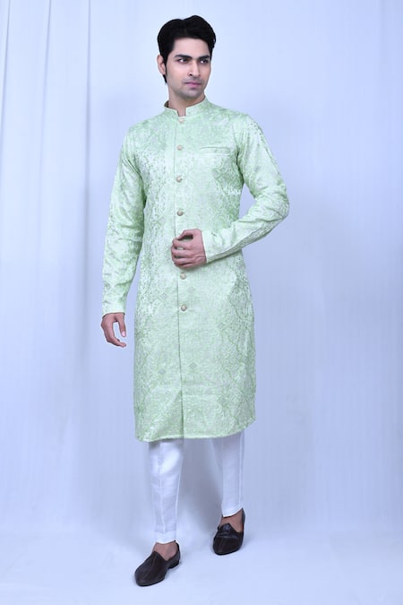 Aryavir Malhotra Thread Embroidered Kurta & Pant Set 