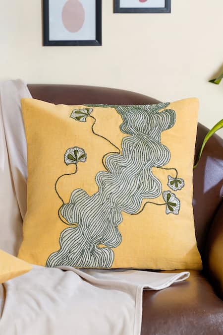 Mid July Home Hand Embroidered Cushion Cover 