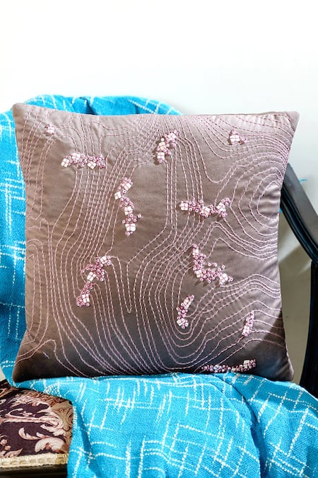 Mid July Home The Memory Maze Embellished Cushion Cover 