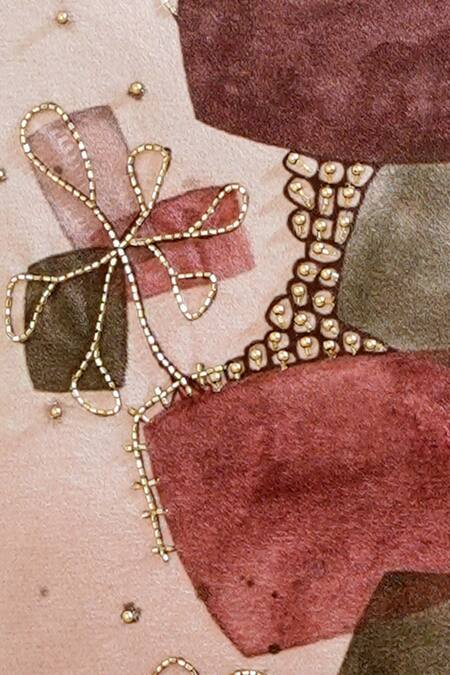 Buy Mid July Home Pink Premium Velvet Hand Embroidery Dreamscape Pattern Cushion Cover Online at Aza Fashions Buy_Mid July Home_Pink Premium Velvet Hand Embroidery Dreamscape Pattern Cushion Cover_Online_at_Aza_Fashions