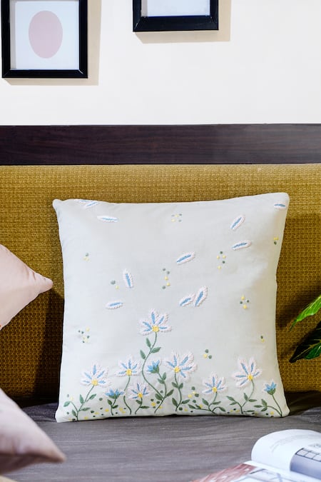 Velvet Spring Flower Cushion Covers