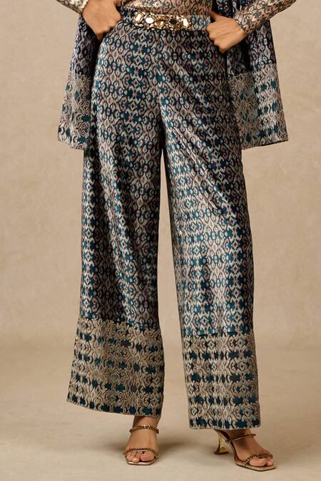 Tarun Tahiliani Black Velvet Crystals, Embroidery Mandarin Collar, Crew Jacket And Trouser Set Online at Aza Fashions Tarun Tahiliani_Black Velvet Crystals, Embroidery Mandarin Collar, Crew Jacket And Trouser Set_Online_at_Aza_Fashions