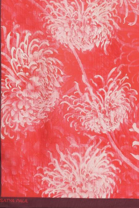 Buy Satya Paul Red Crepe Embroidery Keyhole Neck Blissful Blossom Print Kurta And Palazzo Set Buy_Satya Paul_Red Crepe Embroidery Keyhole Neck Blissful Blossom Print Kurta And Palazzo Set