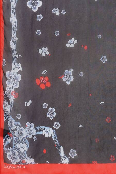 Satya Paul Blue Linen Embroidery V-neck Petal Polyphony Kurta And Palazzo Set at Aza Fashions Satya Paul_Blue Linen Embroidery V-neck Petal Polyphony Kurta And Palazzo Set _at_Aza_Fashions