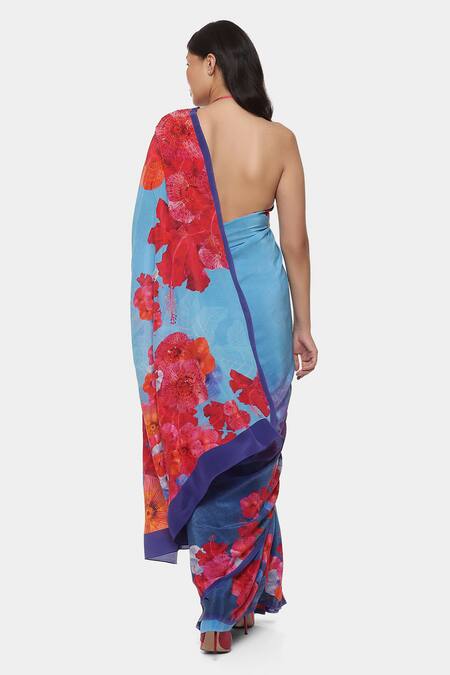 Aisha Cotton Ikat Phulkari Saree