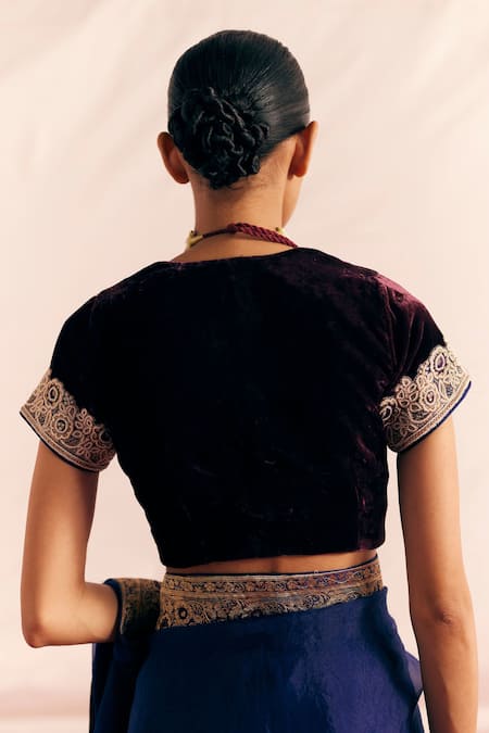 Mimamsaa Husna Floral Bead Embroidered Blouse 