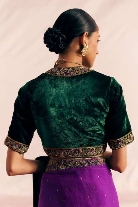 Mimamsaa Kalai Floral Bead Embroidered Blouse 