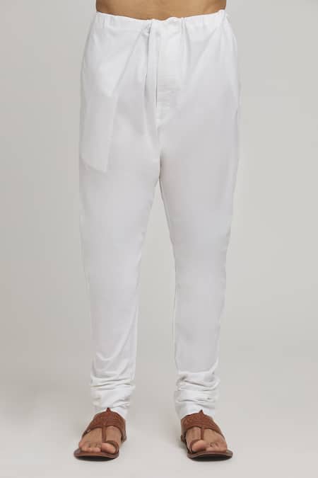 Aham-Vayam_Green Cotton Sequins, Embroidery Flora Kurta And Churidar Set _at_Aza_Fashions