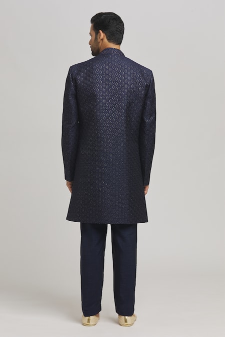 Aham-Vayam Govindam Sequin Embellished Achkan Pant Set 