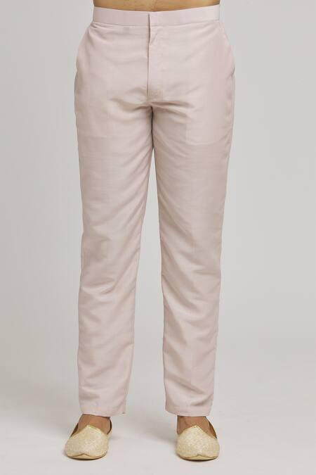 Aham-Vayam Pink Cotton Embroidery Ambar Foliage Jacket Pant Set at Aza Fashions Aham-Vayam_Pink Cotton Embroidery Ambar Foliage Jacket Pant Set _at_Aza_Fashions