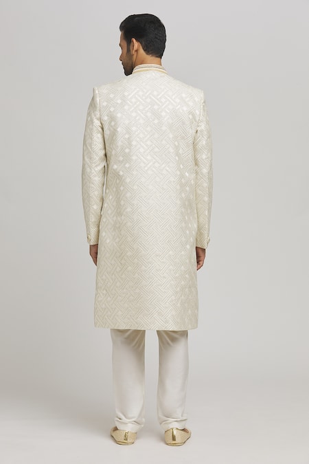 Aham-Vayam Sequin Embellished Sherwani Set 
