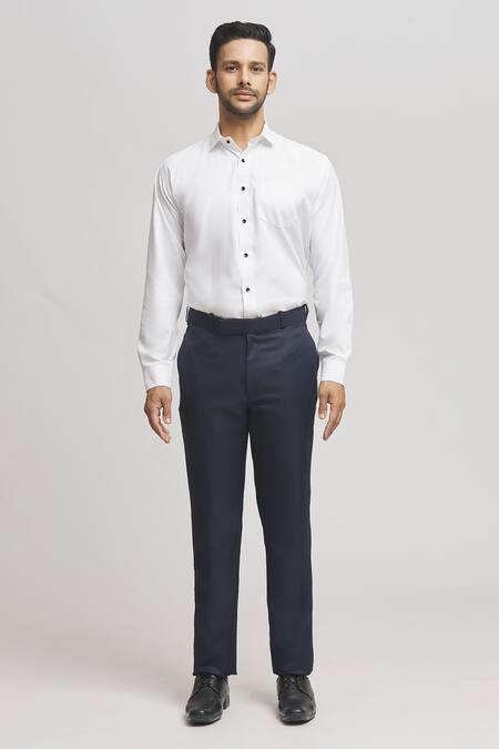 Buy Aham-Vayam Blue Cotton, Velvet, Silk Sequins Embellished Tuxedo Set Buy_Aham-Vayam_Blue Cotton, Velvet, Silk Sequins Embellished Tuxedo Set