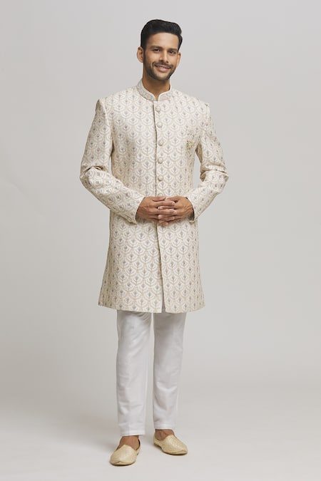 Aham-Vayam Kalki Embroidered Sherwani With Pant 