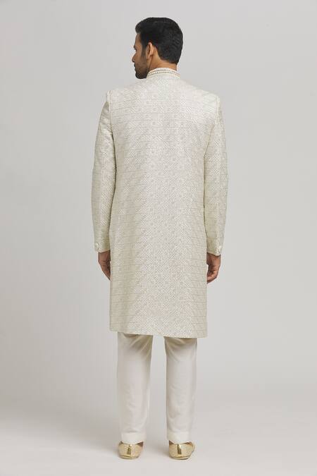 Aham-Vayam Divyachandra Embroidered Sherwani Set 