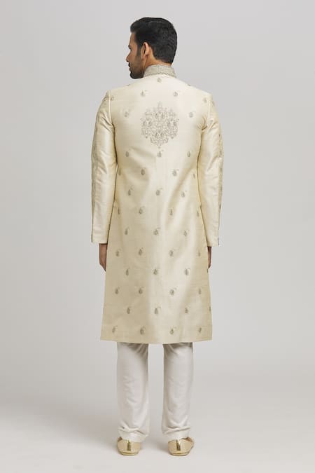 Aham-Vayam Chandra Upwan Embroidered Sherwani Set 