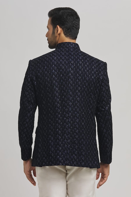 Aham-Vayam Heera Embroidered Bandhgala 