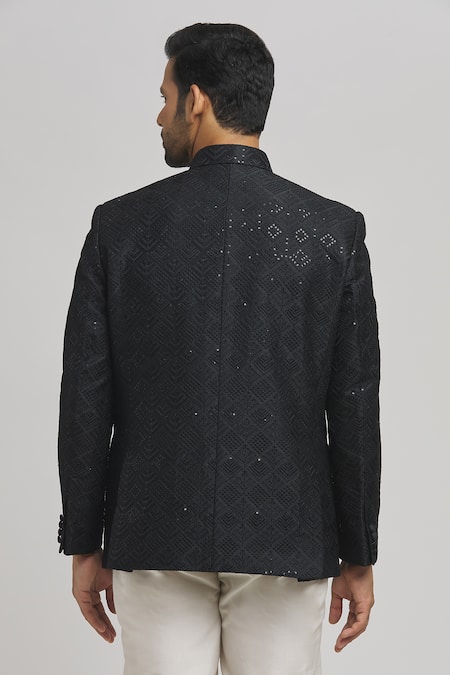 Aham-Vayam Jahaan Full Sleeve Embroidered Bandhgala 