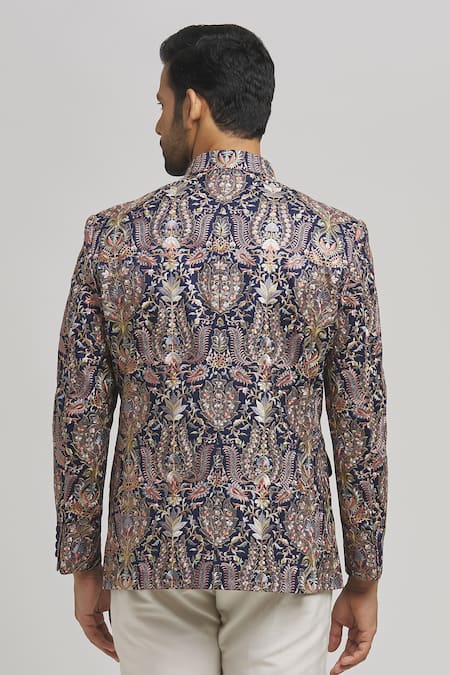 Aham-Vayam Kashmiri Embroidered Bandhgala 