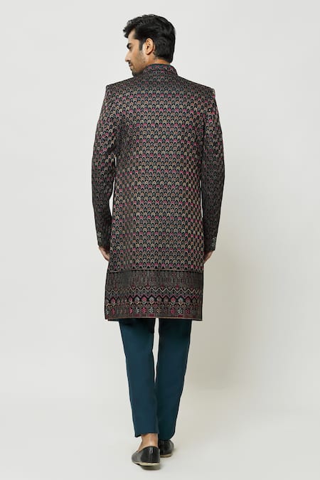 Arihant Rai Sinha Thread Work Front-Open Sherwani & Kurta Set 