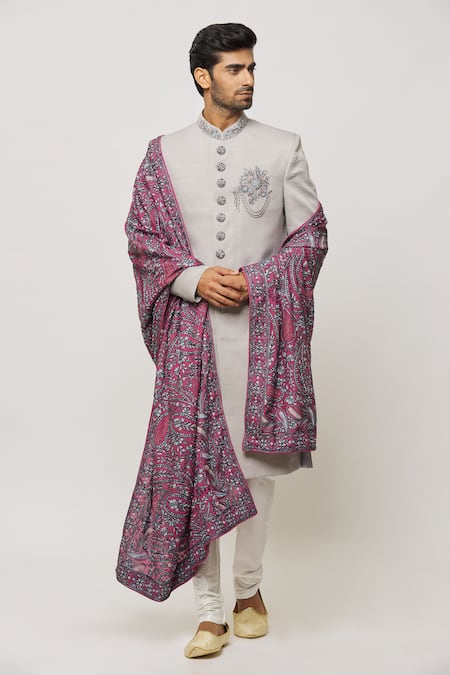 Arihant Rai Sinha Mosaic Bloom Embroidered Dupatta 