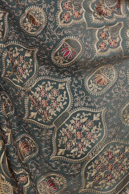 Shop_Arihant Rai Sinha_Multi Color Embroidery Vintage Padma Bloom Dupatta _Online_at_Aza_Fashions