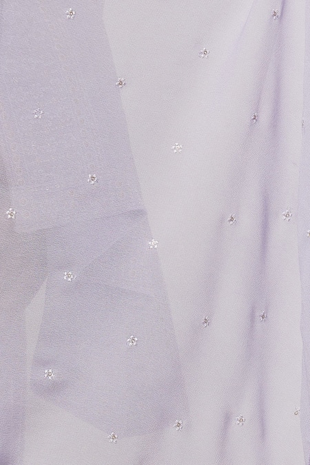 Arihant Rai Sinha_Purple Sequins, Embroidery Blossom Border Dupatta _at_Aza_Fashions