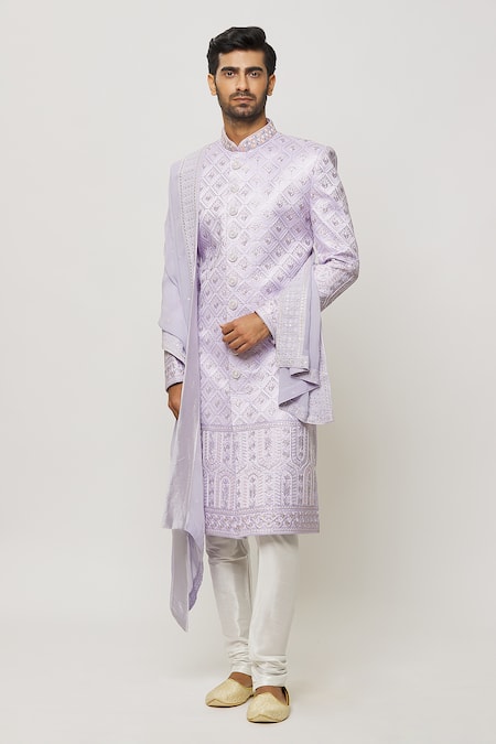 Arihant Rai Sinha Blossom Border Embroidered Dupatta 