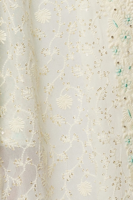 Arihant Rai Sinha_Off White Sequins, Embroidery Cypress Vine Dupatta _Online_at_Aza_Fashions
