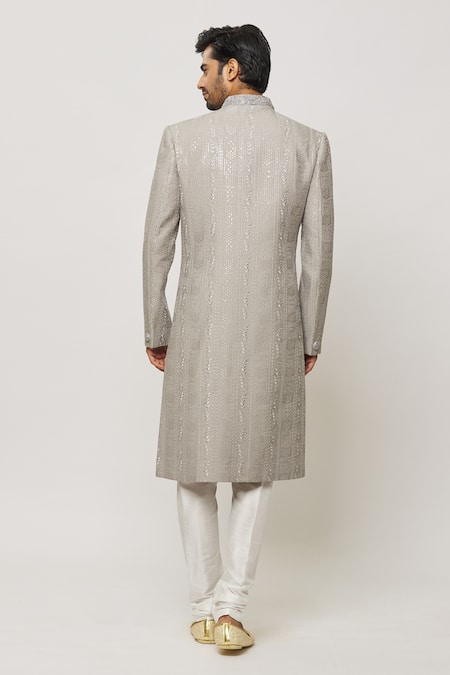 Arihant Rai Sinha Tiger Lily Bloom Embroidered Sherwani Set 