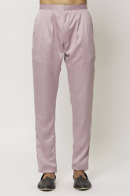 Arihant Rai Sinha Pink Silk, Satin Metallic Thread Border Embroidered Kurta Set at Aza Fashions Arihant Rai Sinha_Pink Silk, Satin Metallic Thread Border Embroidered Kurta Set _at_Aza_Fashions