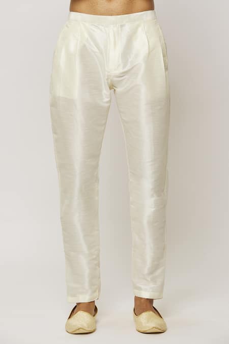 Arihant Rai Sinha_Blue Silk, Faux Leather Sequins, Embroidery And Thread Sherwani Set _at_Aza_Fashions