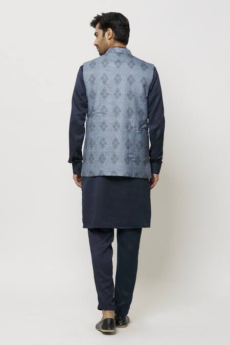 Arihant Rai Sinha Printed Long Jacket Aligadi Pant Set