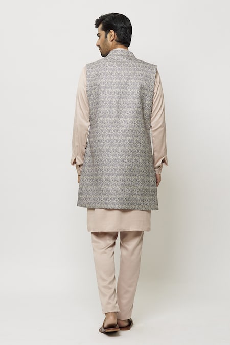 Shop Arihant Rai Sinha Purple Silk Sleeveless Nehru Jacket at Aza Fashions Shop_Arihant Rai Sinha_Purple Silk Sleeveless Nehru Jacket _at_Aza_Fashions