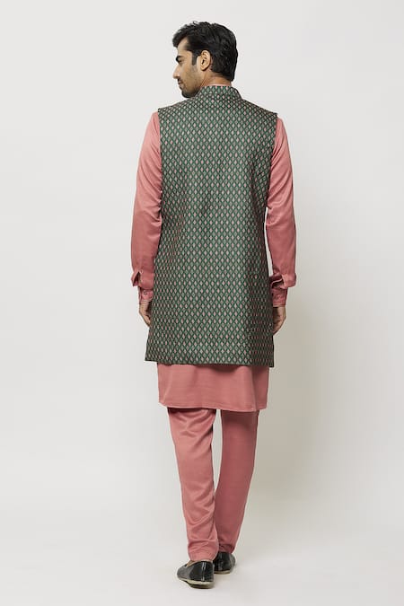 Shop Arihant Rai Sinha Gray Silk Printed Grey Nehru Jacket at Aza Fashions Shop_Arihant Rai Sinha_Gray Silk Printed Grey Nehru Jacket _at_Aza_Fashions
