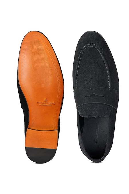 Shop Shutiq Black Rawhide Solid Slip-on Shoes at Aza Fashions Shop_Shutiq_Black Rawhide Solid Slip-on Shoes _at_Aza_Fashions