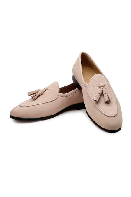 SHUTIQ Roseate Batwing Solid Slip-On Loafers 