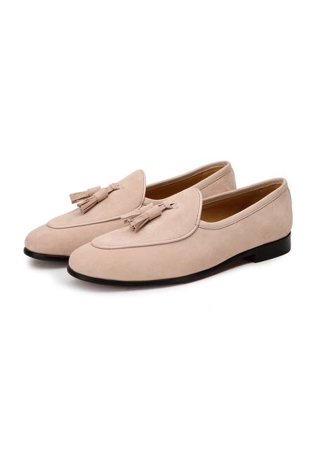 Shop Shutiq Pink Roseate Batwing Solid Slip-on Loafers Online at Aza Fashions Shop_Shutiq_Pink Roseate Batwing Solid Slip-on Loafers _Online_at_Aza_Fashions