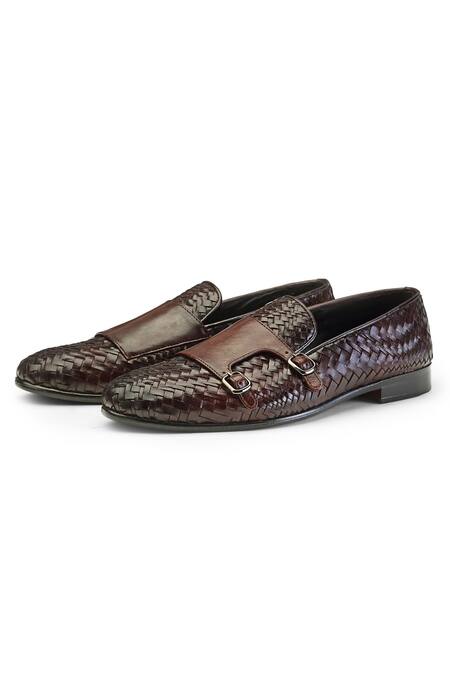 Shutiq Brown Zaar Cocoa Solid Leather Slip-on Shoes Online at Aza Fashions Shutiq_Brown Zaar Cocoa Solid Leather Slip-on Shoes _Online_at_Aza_Fashions