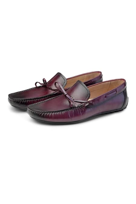 Shutiq_Wine Coenn Leather Shoes _Online_at_Aza_Fashions