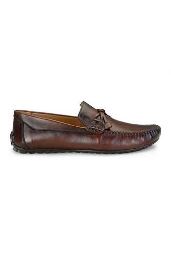 Buy SHUTIQ Brown Coenn Leather Knotted Shoes Online at Aza Fashions Buy_SHUTIQ_Brown Coenn Leather Knotted Shoes _Online_at_Aza_Fashions