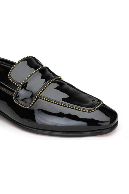 Shop Shutiq Black Crocia Amber Pipe Work Shoes Online at Aza Fashions Shop_Shutiq_Black Crocia Amber Pipe Work Shoes _Online_at_Aza_Fashions