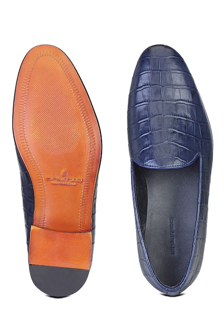 Shutiq Croco Leather Round Toe Shoes 