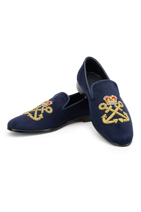 SHUTIQ Crossed Anchor Embroidered Shoes 