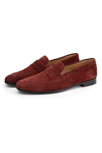 SHUTIQ_Maroon Garnet Rawhide Round Toe Shoes _Online_at_Aza_Fashions