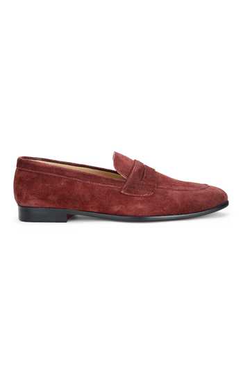 Buy_SHUTIQ_Maroon Garnet Rawhide Round Toe Shoes _Online_at_Aza_Fashions