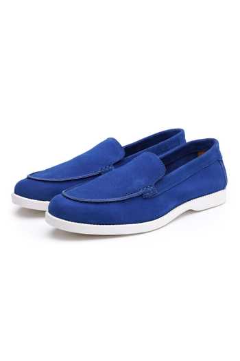 SHUTIQ Blue Embroidered Otimo Suede Border Shoes Online at Aza Fashions SHUTIQ_Blue Embroidered Otimo Suede Border Shoes _Online_at_Aza_Fashions